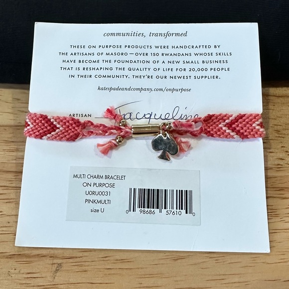 Kate Spade 12K Gold plated Adjustable Friendship Bracelet - Picture 2 of 5